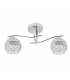 Lámpara de techo Nemes 2xE27 Tulipa Cristal Cromo