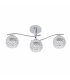 Lámpara de techo Nemes 4xE27 Tulipa Cristal Cromo