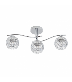Lámpara de techo Nemes 4xE27 Tulipa Cristal Cromo
