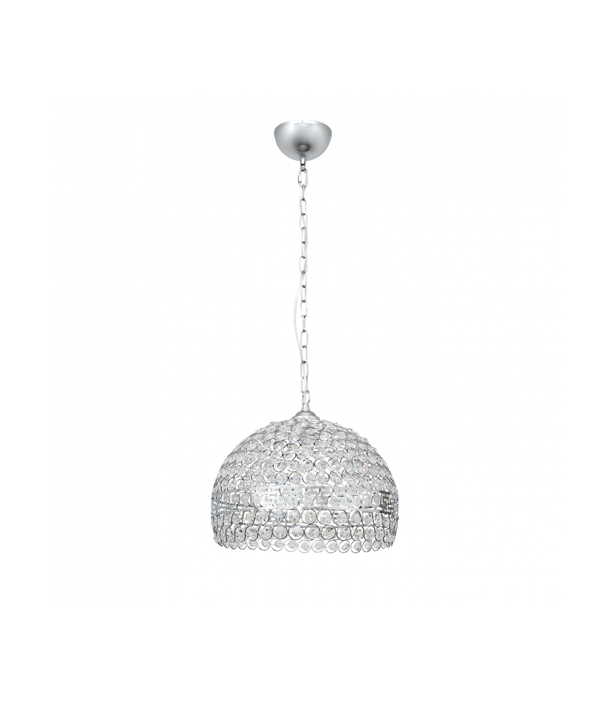 Lámpara colgante Nemes 1xE27 Tulipa Cristal Cromo Ø30