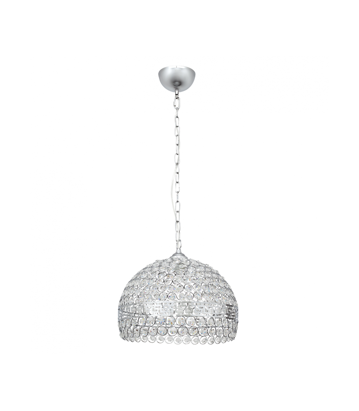 Lámpara colgante Nemes 1xE27 Tulipa Cristal Cromo Ø35