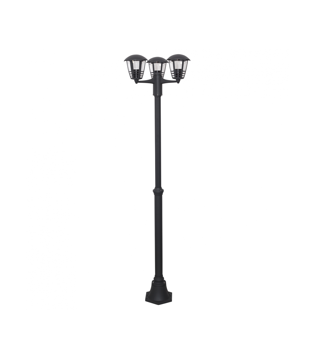 Farola Exterior Terva 3xE27 IP44 Antracita 177cm Alto
