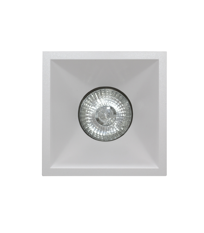 Aro Empotrable Led Fijo Oniro GU10 Cuadrado Blanco