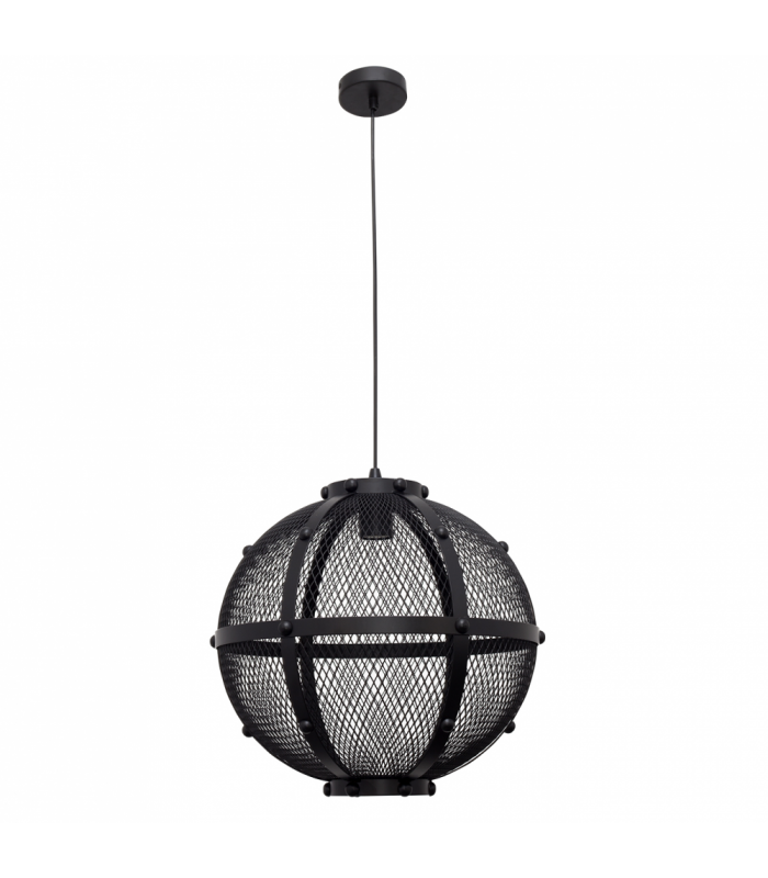 Lámpara Colgante Lumiere Bola 1xE27 Negro Regulable