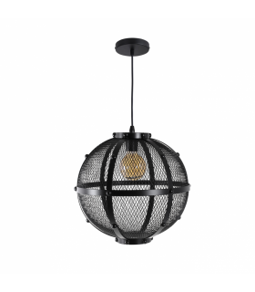 Lámpara Colgante Lumiere Bola 1xE27 Negro Regulable