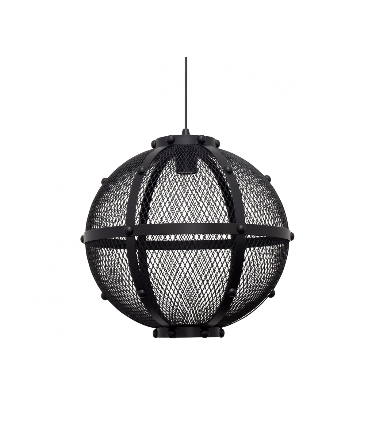 Lámpara Colgante Lumiere Bola 1xE27 Negro Regulable