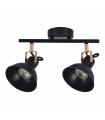 Foco Techo Arabia 2xGU10 Negro / Cobre