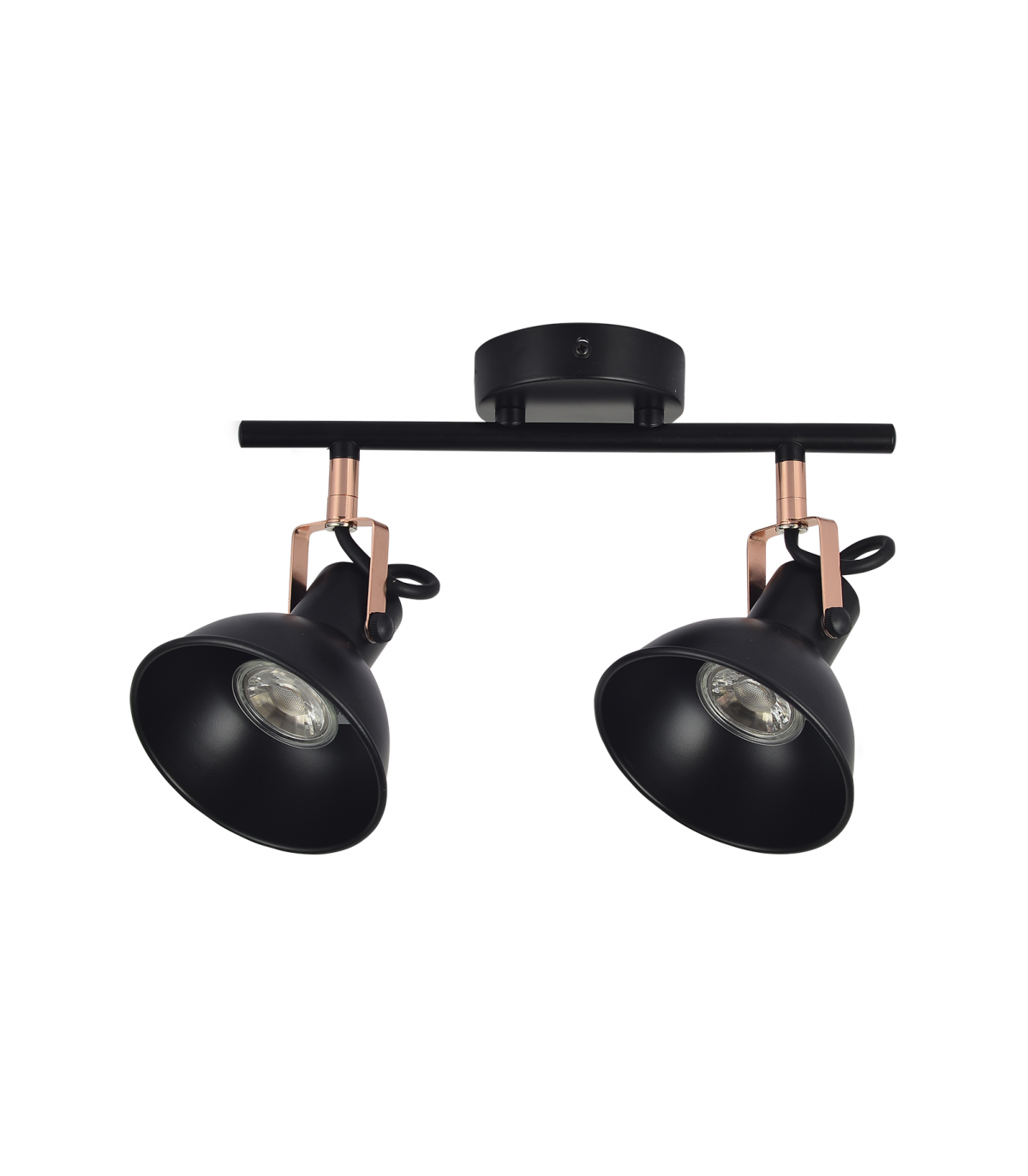 Foco Techo Arabia 2xGU10 Negro / Cobre