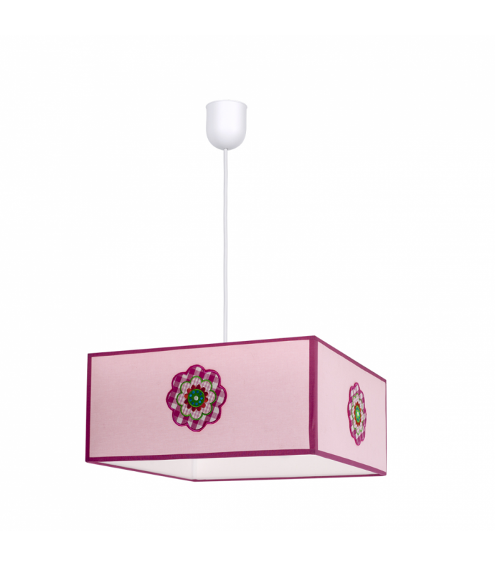 Lámpara Colgante Infantil Pétalo 1xE27 Rosa Regulable