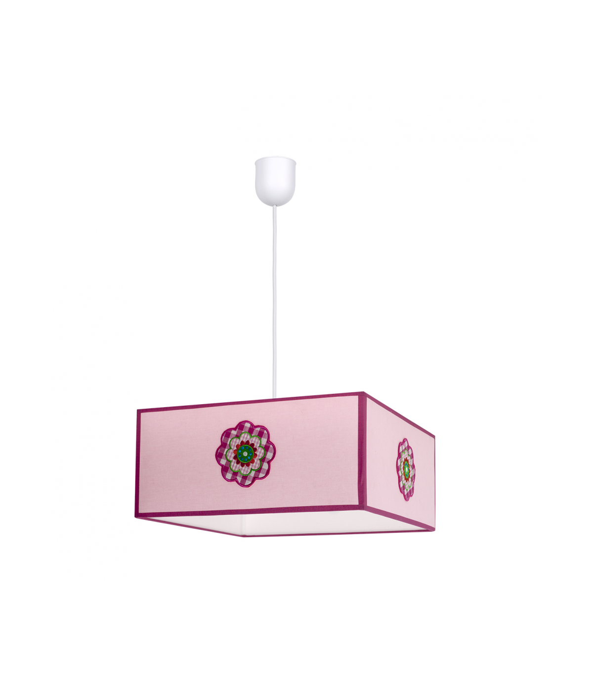 Lámpara Colgante Infantil Pétalo 1xE27 Rosa Regulable