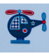 Lámpara Colgante Infantil Helicóptero 1xE27 Celeste Regulable