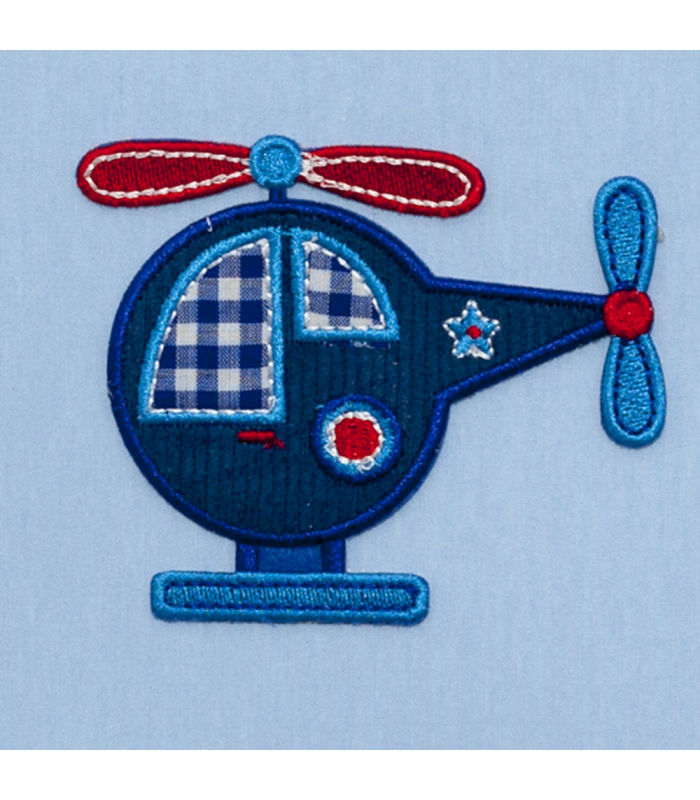 Lámpara Colgante Infantil Helicóptero 1xE27 Celeste Regulable