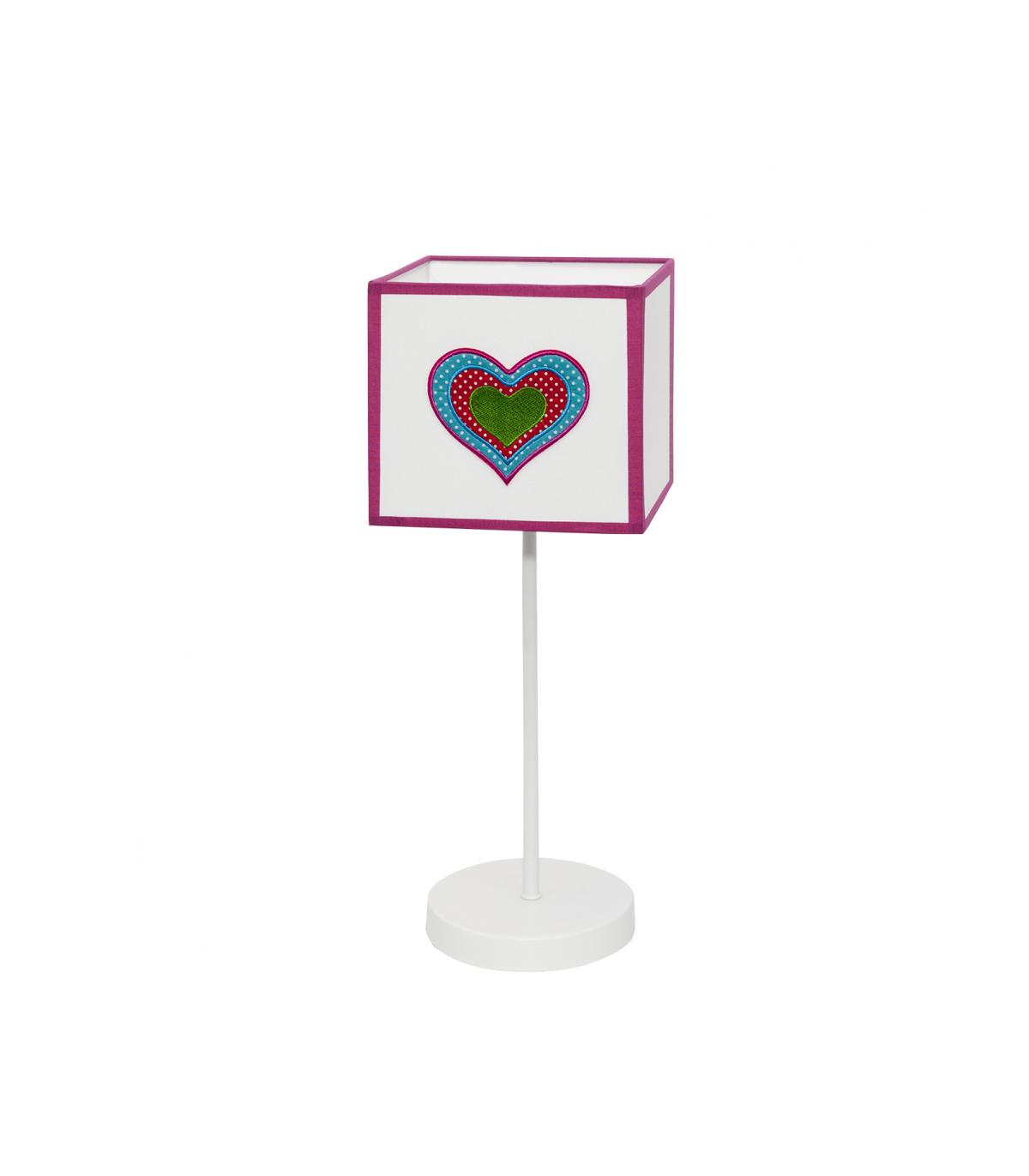 Lámpara Sobremesa Infantil Amor 1xE14 Rosa / Blanco