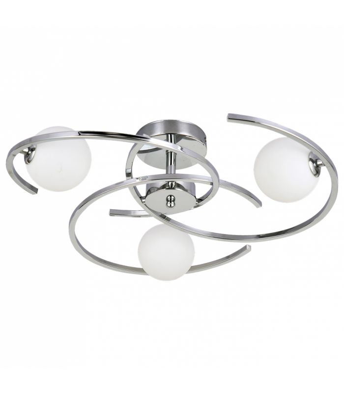 Lámpara de techo Tonga 3xG9 Cromo Tulipa Cristal
