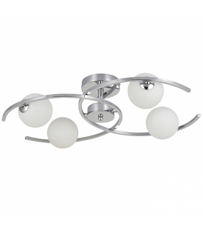 Lámpara de techo Tonga 4xG9 Cromo Tulipa Cristal