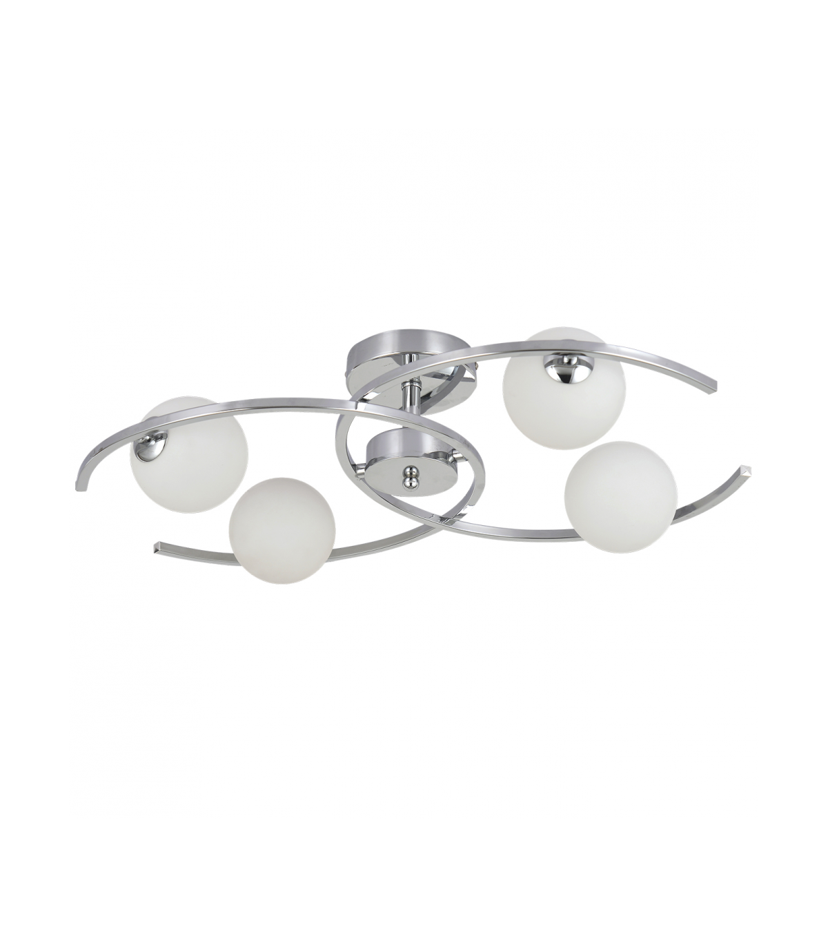 Lámpara de techo Tonga 4xG9 Cromo Tulipa Cristal