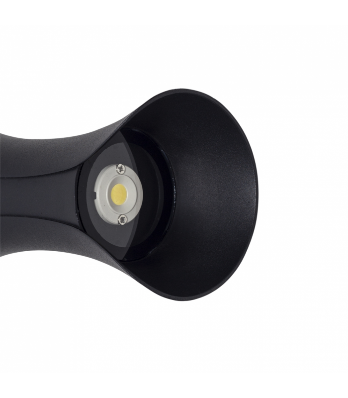Aplique de Pared Secante 10W 4000K 800Lm Negro