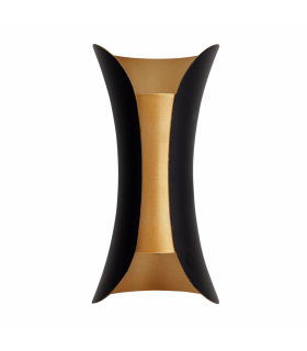 Aplique de Pared Secante 10W 4000K 800Lm Negro / Oro