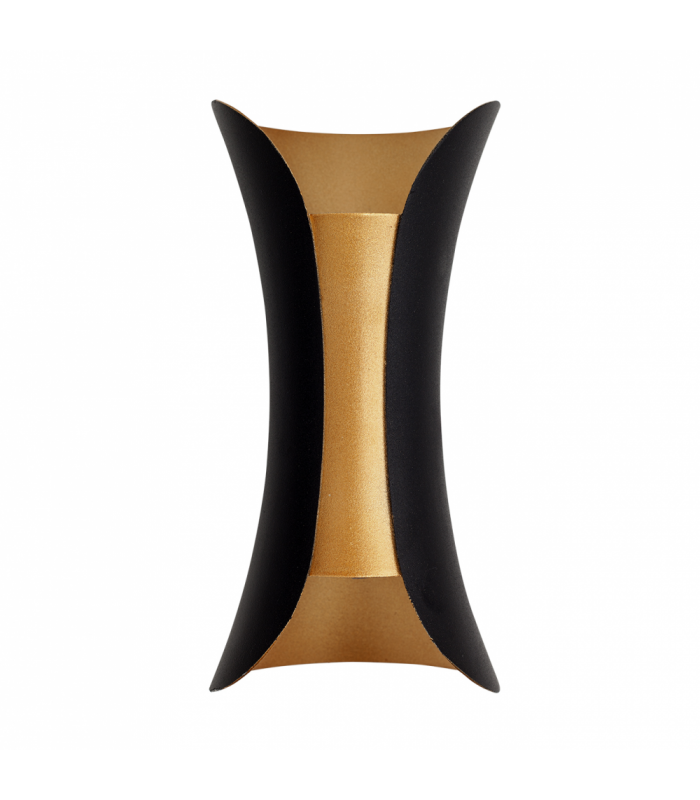 Aplique de Pared Secante 10W 4000K 800Lm Negro / Oro