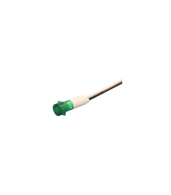 Piloto LED VERDE 12VDC 10mm C/9mm