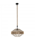 Lámpara colgante Yute 1xE27 Ovni Negro / Natural Regulable