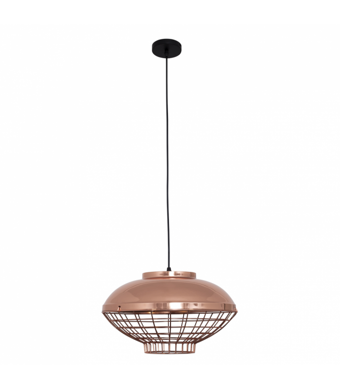 Lámpara Colgante Toyama Oval 1xE27  Cobre Regulable
