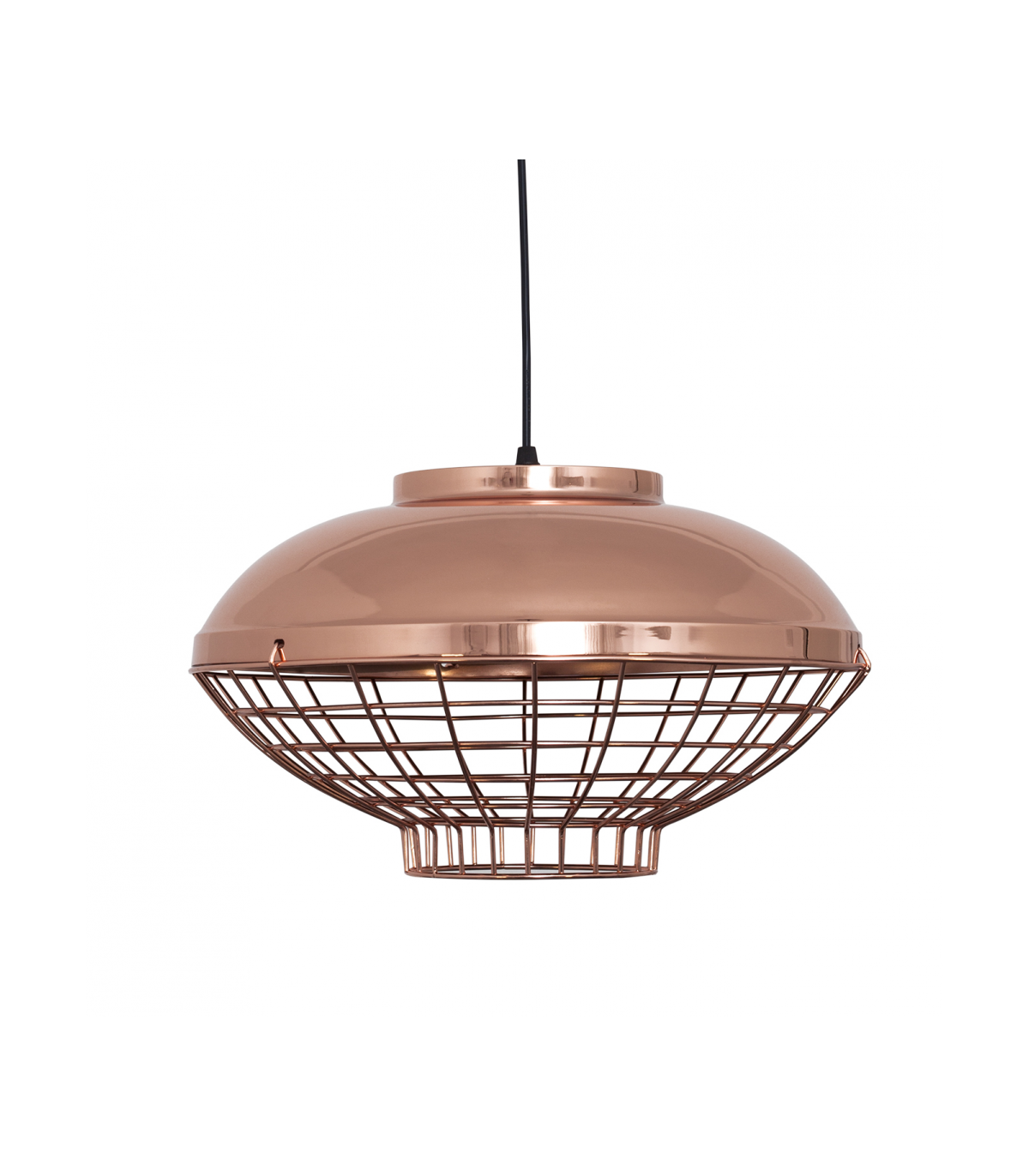 Lámpara Colgante Toyama Oval 1xE27  Cobre Regulable