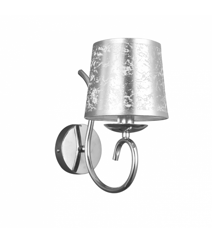 Aplique de Pared Tampico 1xE14 Cromo Pantalla Plata