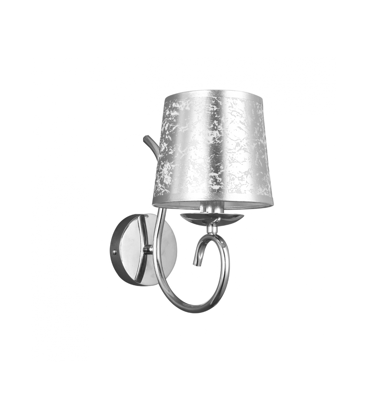 Aplique de Pared Tampico 1xE14 Cromo Pantalla Plata