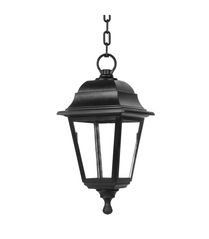 Farol Colgante Exterior Albahaca 1xE27 IP44 Negro
