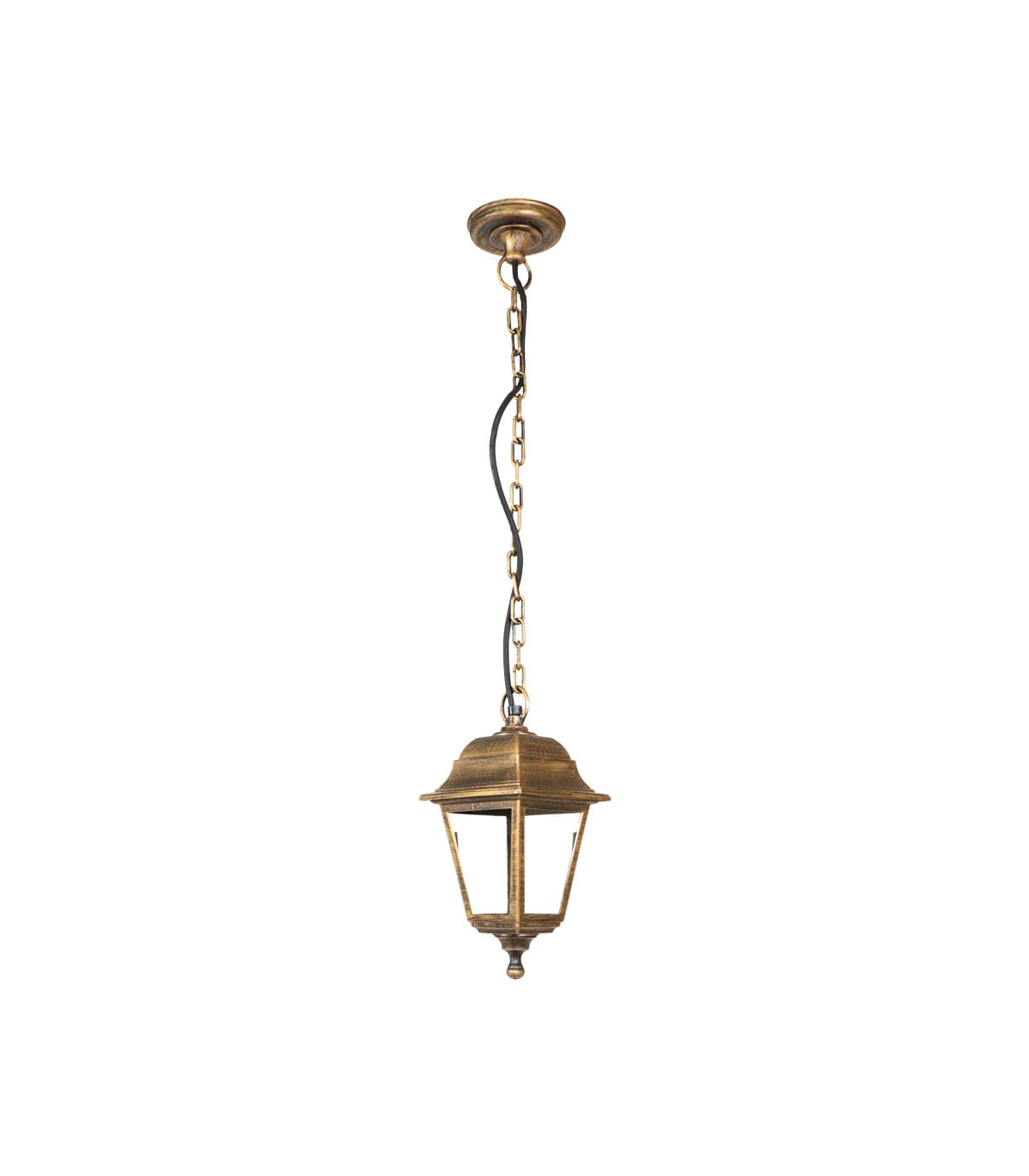 Farol Colgante Exterior Albahaca 1xE27 IP44 Oro Viejo