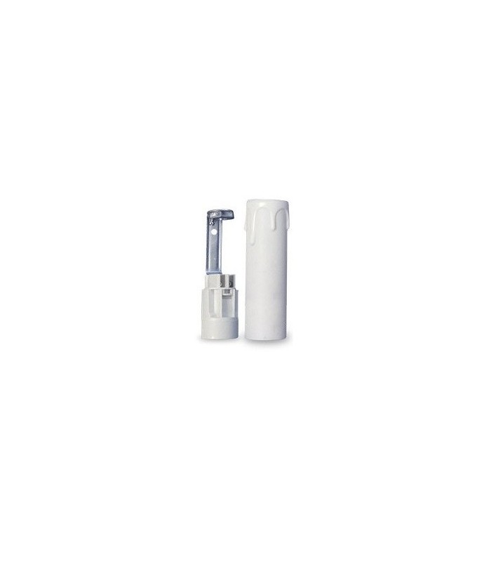 Portalámparas vela E14 85mm Blanco