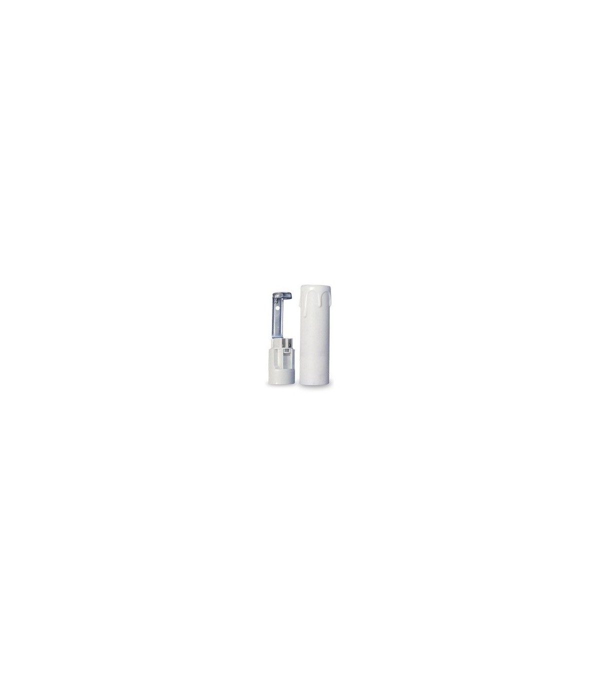 Portalámparas vela E14 85mm Blanco