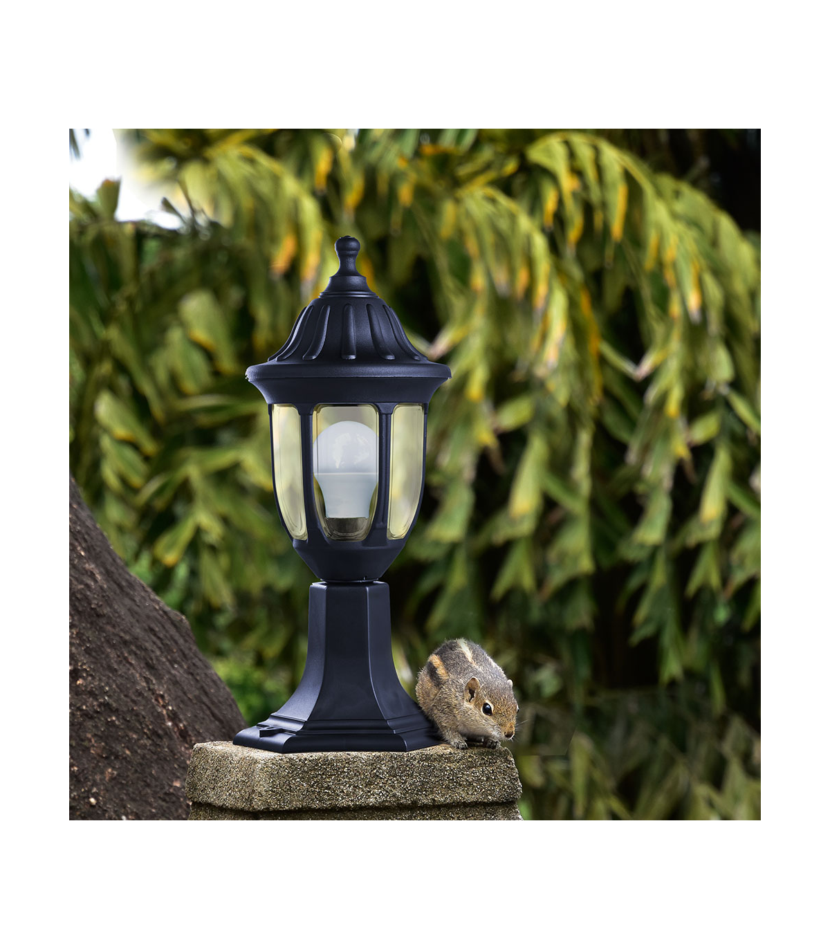 Farol Exterior Sobremuro Angelica 1xE27 IP44 Negro