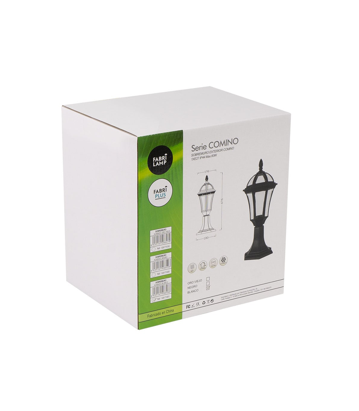 Farol Exterior Sobremuro Comino 1xE27 IP44 Oro Viejo