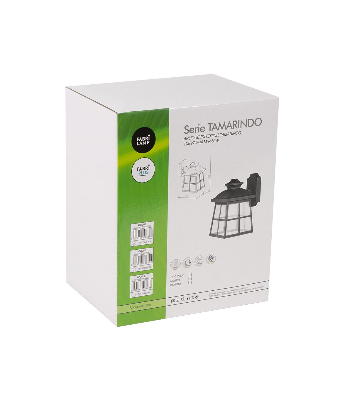 Aplique Exterior Tamarindo 1xE27 IP44 Negro