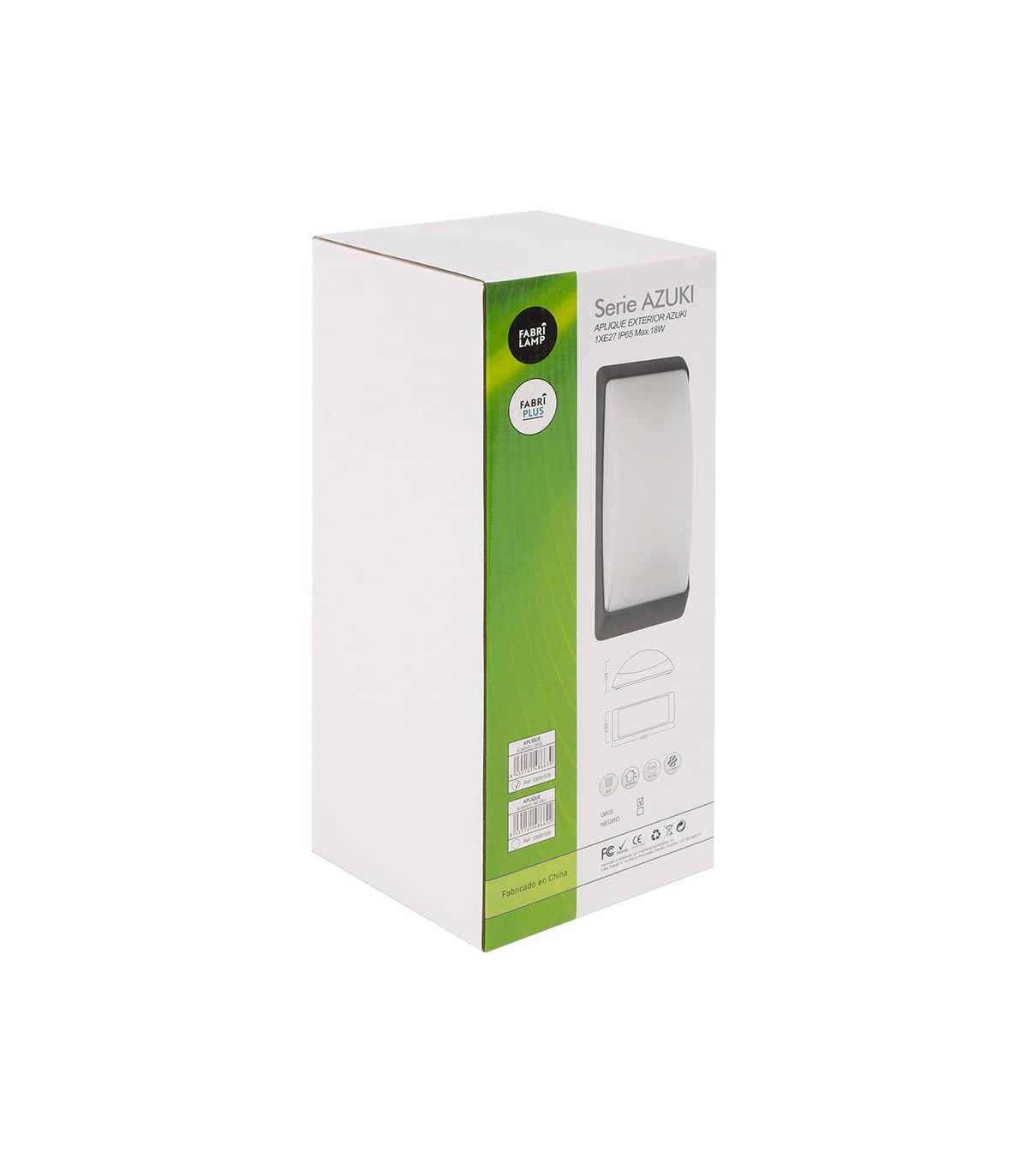 Aplique Exterior Azuki 1xE27 IP65 Negro