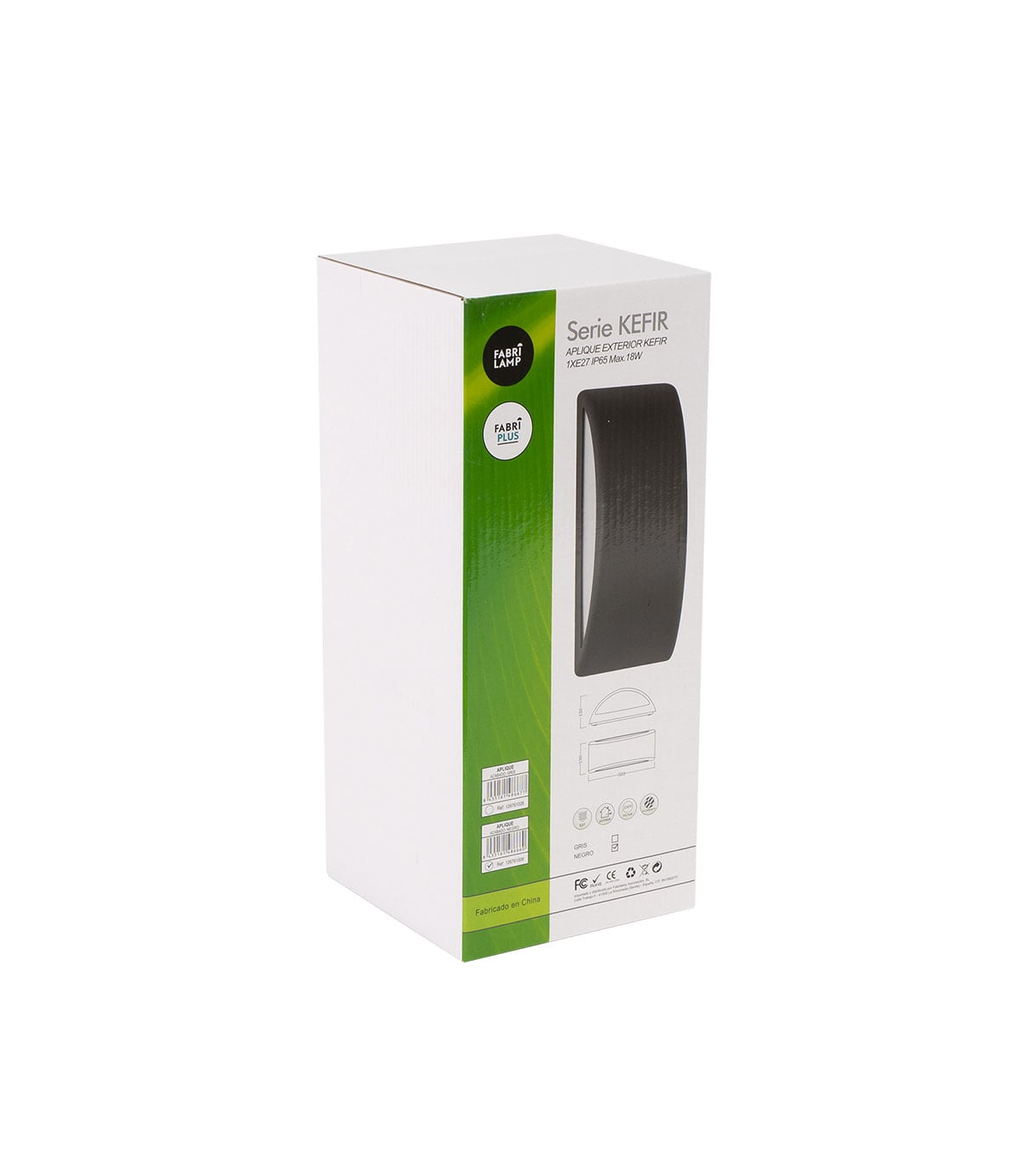 Aplique Exterior Kefir 1xE27 IP65 Negro