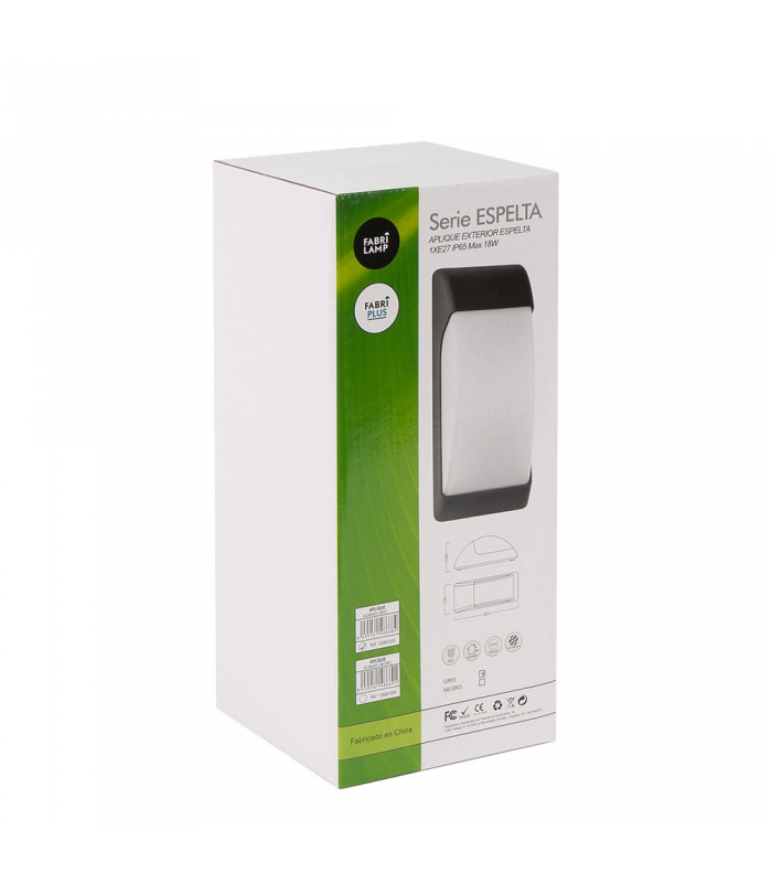 Aplique Exterior Espelta 1xE27 IP65 Gris