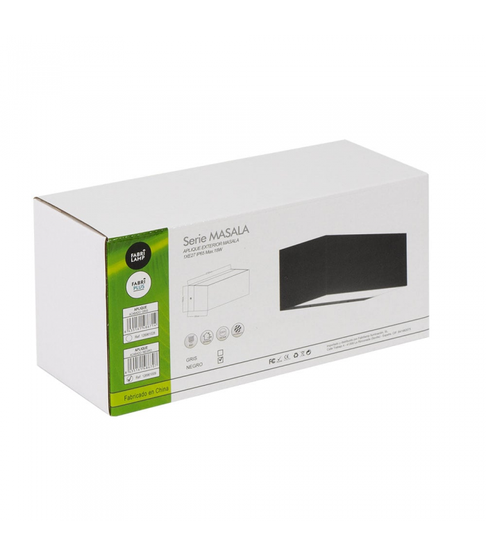 Aplique Exterior Masala 1xE27 IP65 Gris