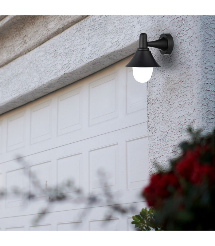 Aplique Exterior Mentol 1xE27 IP44 Negro