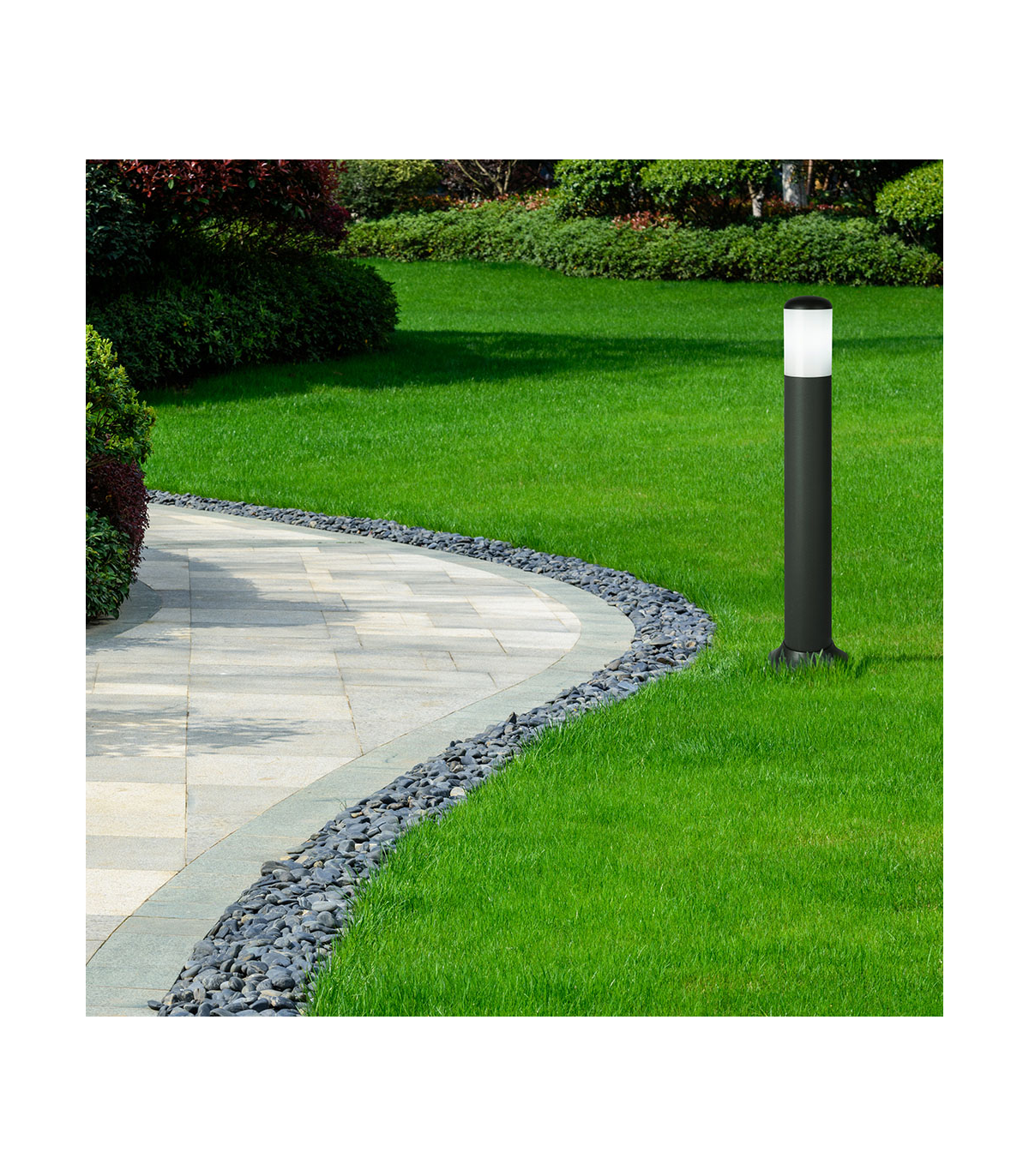 Baliza Exterior Azafran 1xE27 70cm IP44 Negro