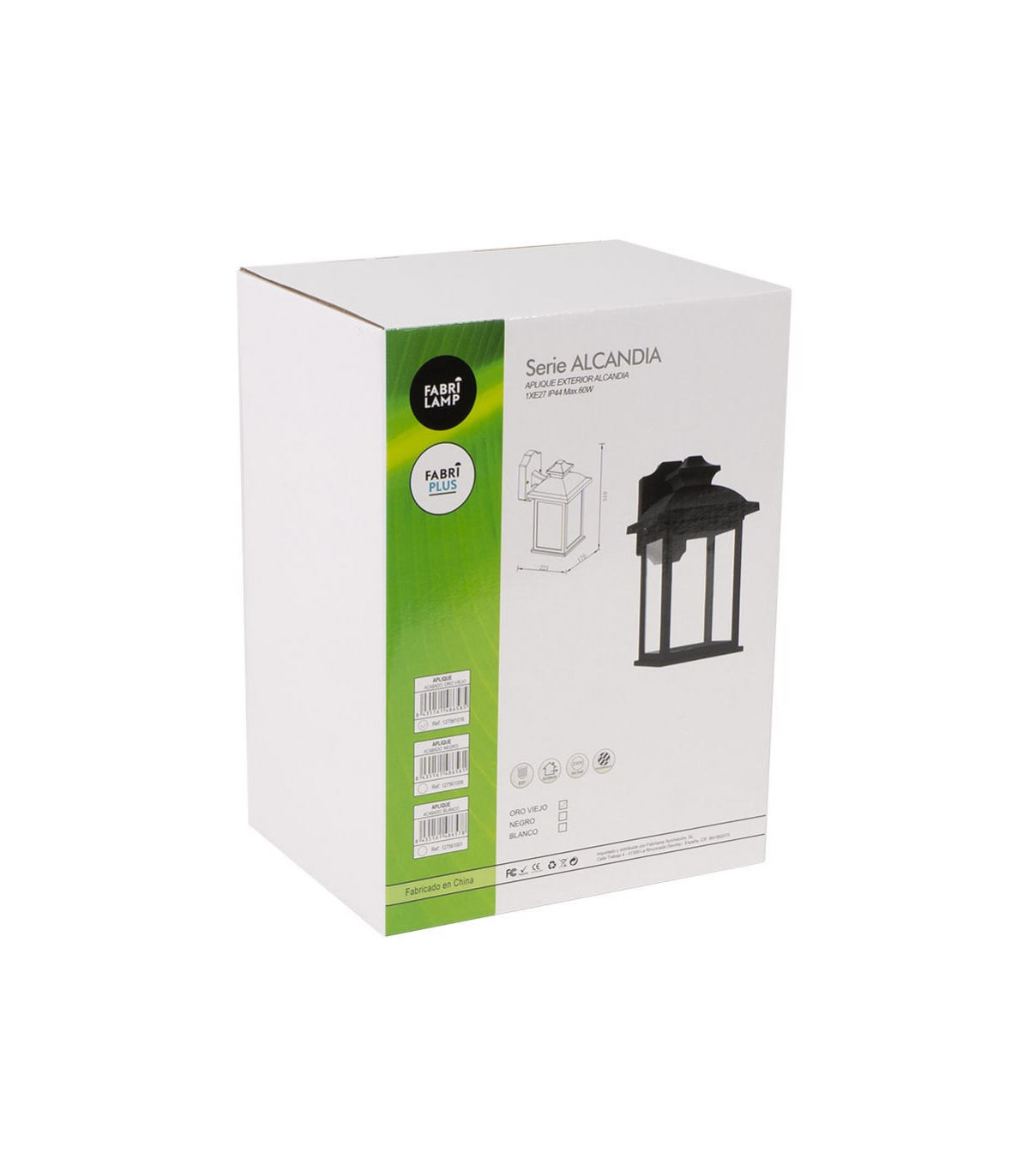 Farol Exterior Alcandia 1xE27 IP44 Negro