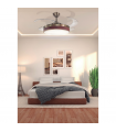 Ventilador Led Zonda 4 aspas 36W 3600Lm CCT Níquel / Haya