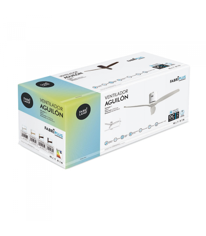Ventilador de Techo AGUILON2 DC Blanco 3 Aspas Blanco Sin Luz