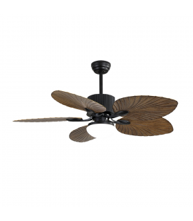 Ventilador Led Colla 5 Aspas 26W 2950Lm CCT Marrón / Negro