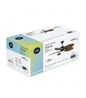 Ventilador Led Colla 5 Aspas 26W 2950Lm CCT Marrón / Negro