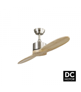 Ventilador de Techo LESTE DC Níquel 2 Aspas Haya Sin Luz
