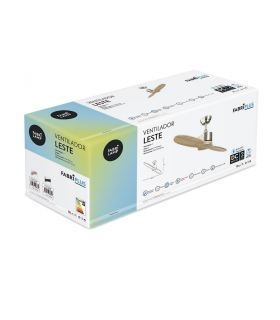 Ventilador de Techo LESTE DC Níquel 2 Aspas Haya Sin Luz