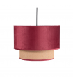 Lámpara Colgante Nerva 1xE27 2 Pantallas Rojo Vino
